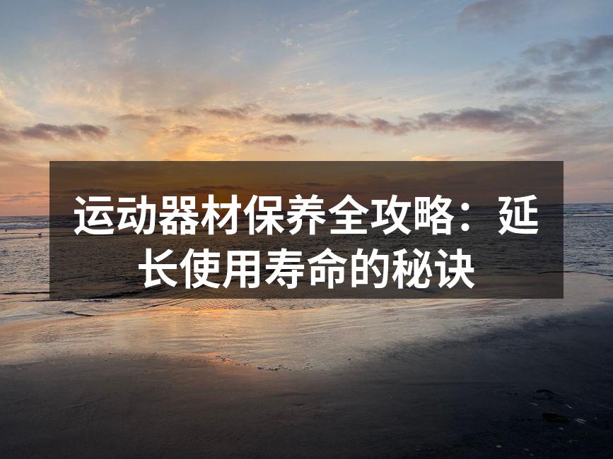 定期清洁运动器材,保持卫生与性能